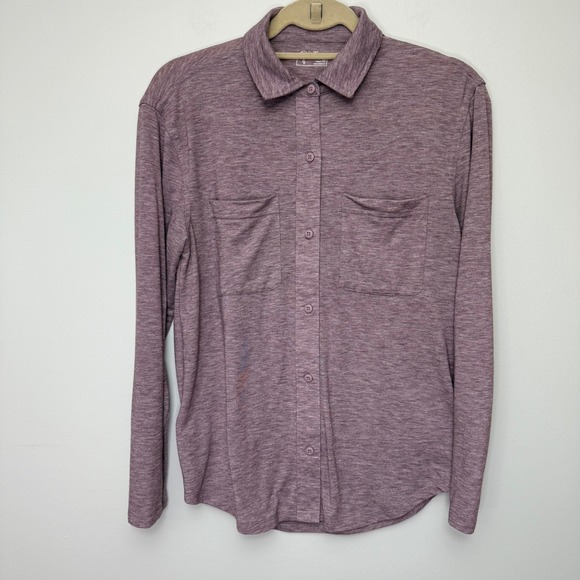 Eddie Bauer Button Down Shirt Long Sleeve Two Pocket Top Womens‎ XS - Picture 1 of 5